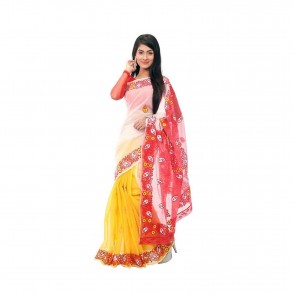 Mithila’s Muslin Silk Sharee with gorgeous Embroidery